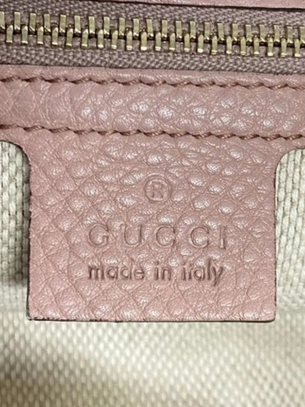 GUCCI Soho 308982 Pink Beige Leather Tote Bag - Picture 8 of 15